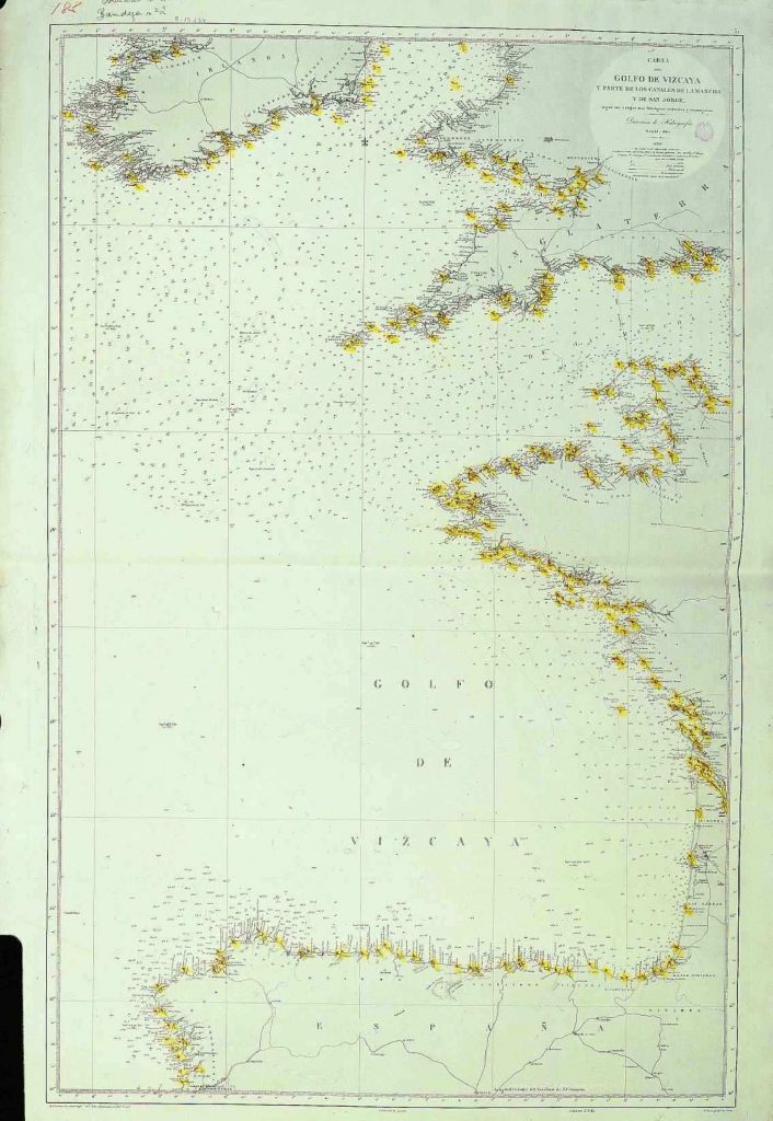 Carta del Golfo de Vizcaya y parte de los canales de La Mancha y de San Jorge segun los trabajos mas fidedignos nacionales y extrangeros 1 1 706x1024 - 2020ko urtarrileko poposamenak