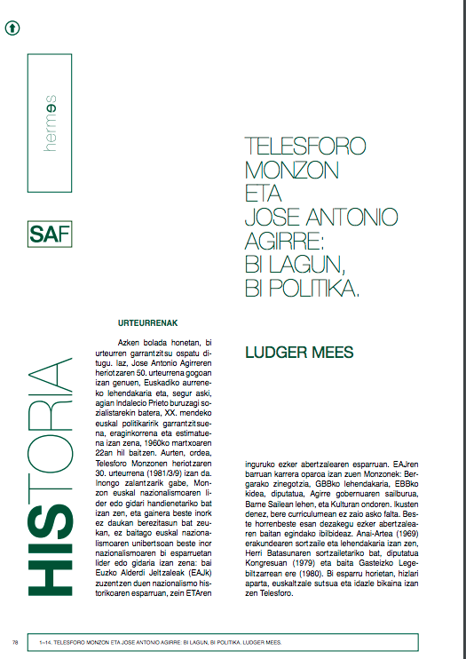 Telesforo Monzon  - 2020ko otsaileko proposamenak