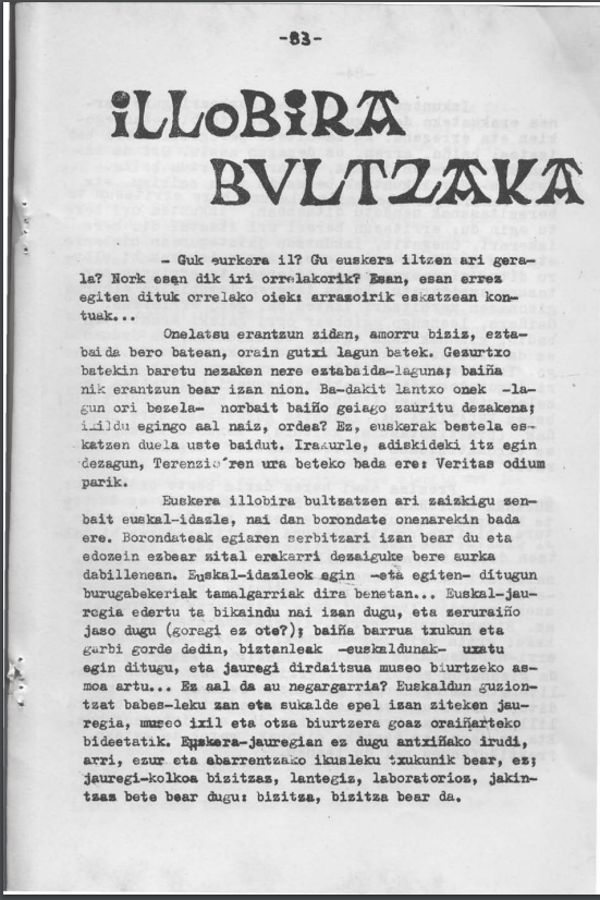 ILLOBIRA BULTZAKA - 2020ko maiatzeko proposamenak