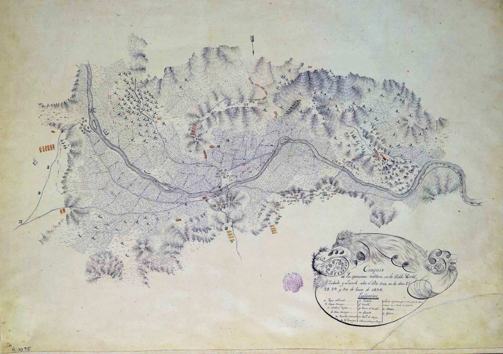 Croquis de las Operaciones militares en los Pueblos Usurbil Zubieta y Lasarte sobre el Rio Oria 1024x720 - 2020ko maiatzeko proposamenak
