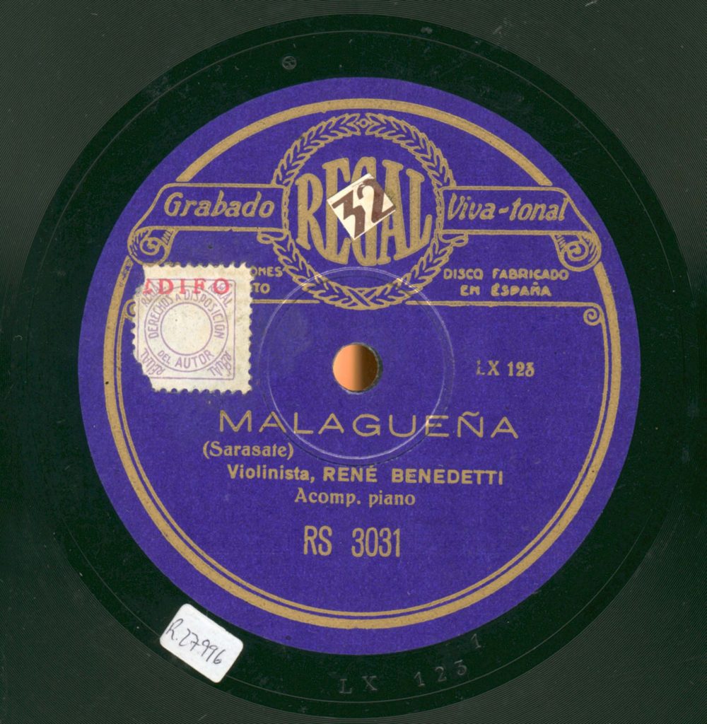 Malaguena Grabacion sonora Habanera Sarasate 1000x1024 - 2020ko ekaineko proposamenak